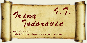Irina Todorović vizit kartica